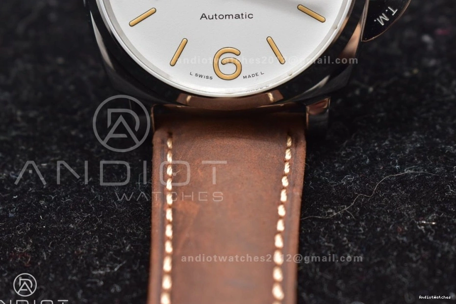 Luminor Edition 977 on PAM1046 White Due Dial Asso Brown Bold AXXXIV VSF Strap Best 1009